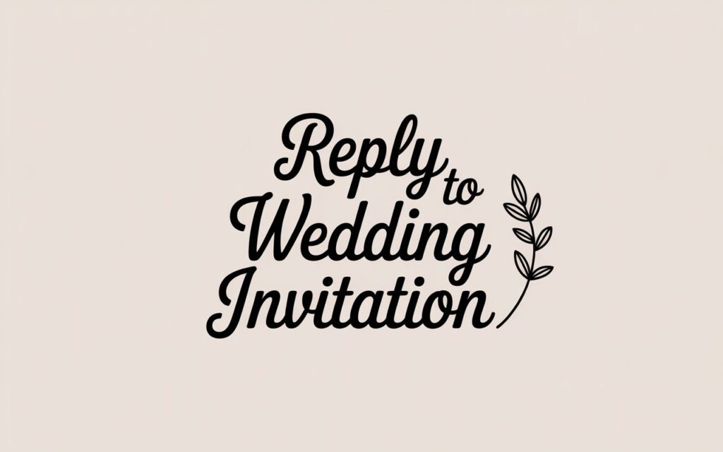 reply to wedding invitation