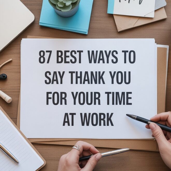 87 Best Ways to Say Thank You for Your Time at Work