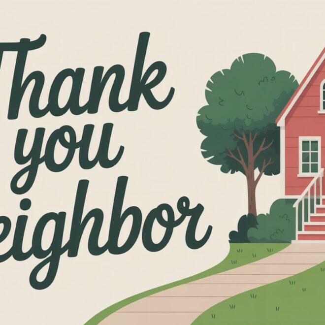 28 Perfect Thank You Neighbour Messages & Sample Notes