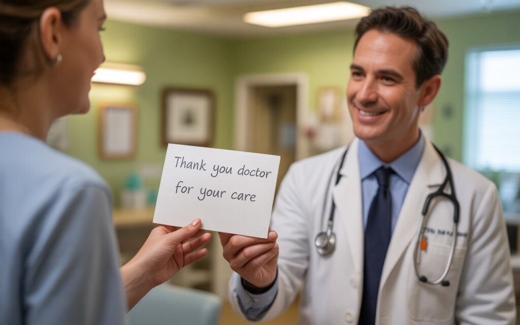 thank you note to doctor
