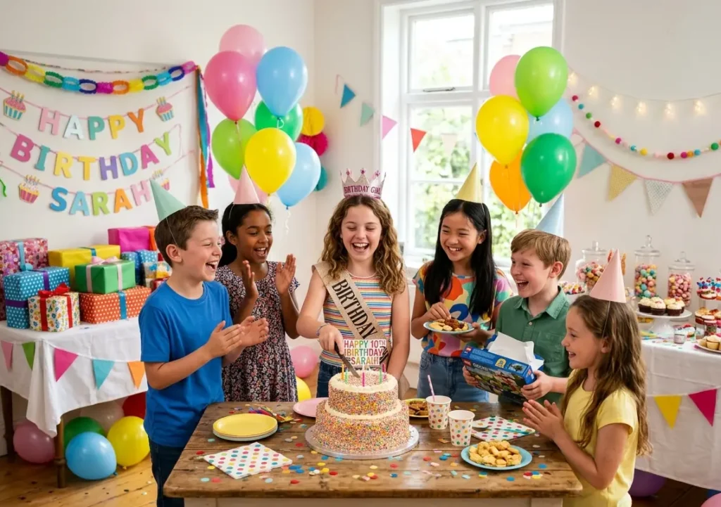 Best friends celebrating a fun tenth birthday together.